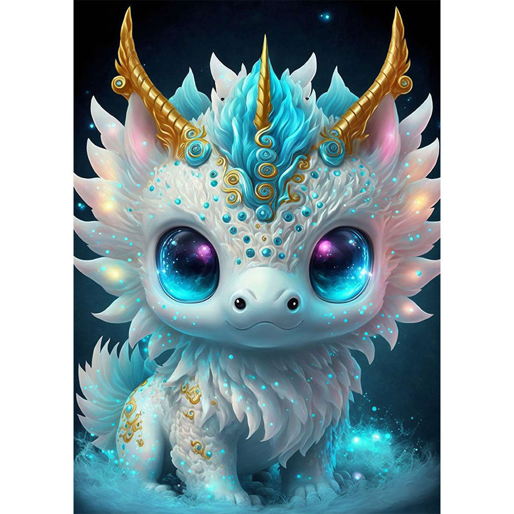 5D Diamond Painting AB Steine Magic Dragon, Unique-Diamond