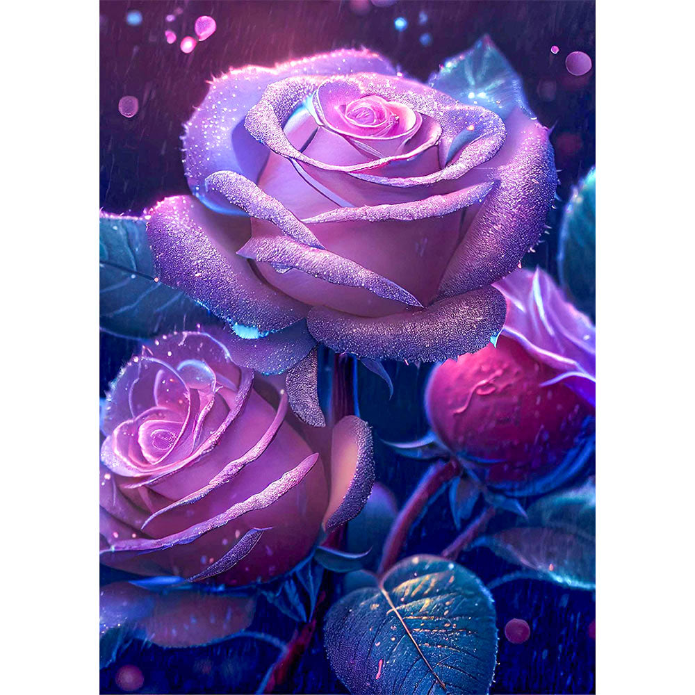 5D Diamond Painting AB Steine Rosen, Unique-Diamond