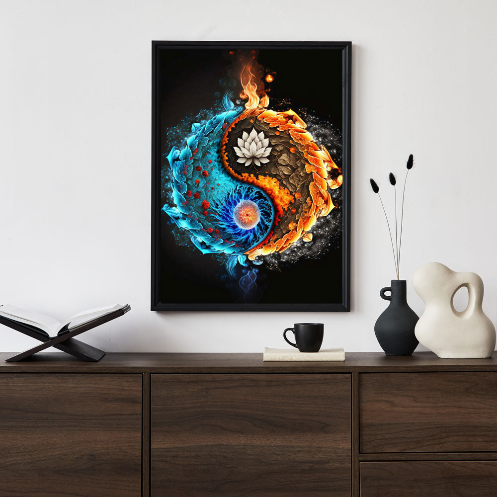 5D Diamond Painting AB Steine Yin und Yang, Unique-Diamond