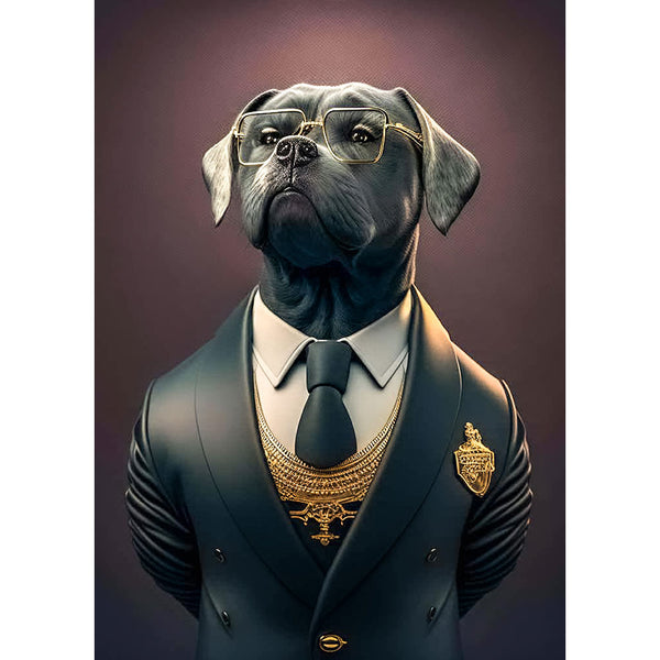 5D Diamond Painting Boss Dog, Unique-Diamond