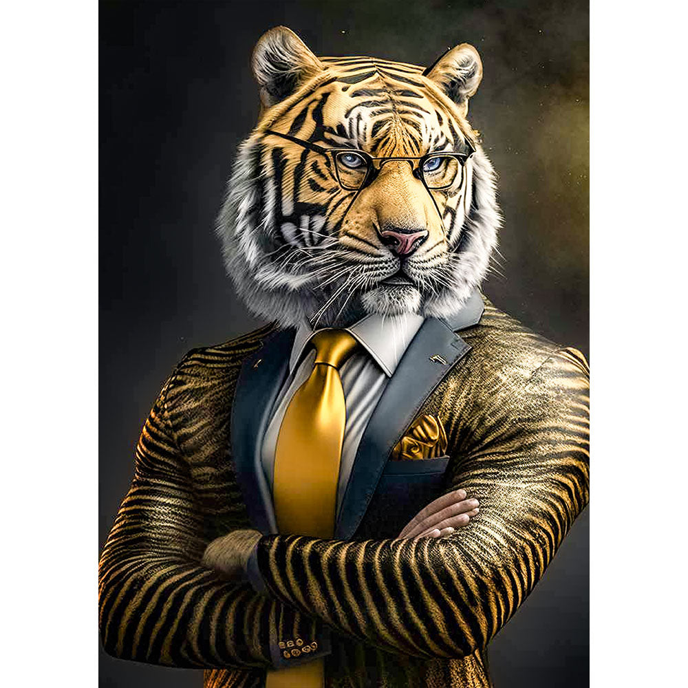 5D Diamond Painting Boss Tiger, Unique-Diamond