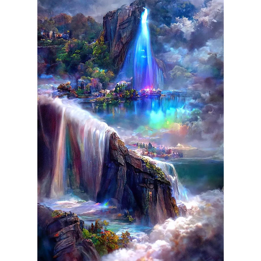 5D Diamond Painting AB Steine Fantasy Wasserfall