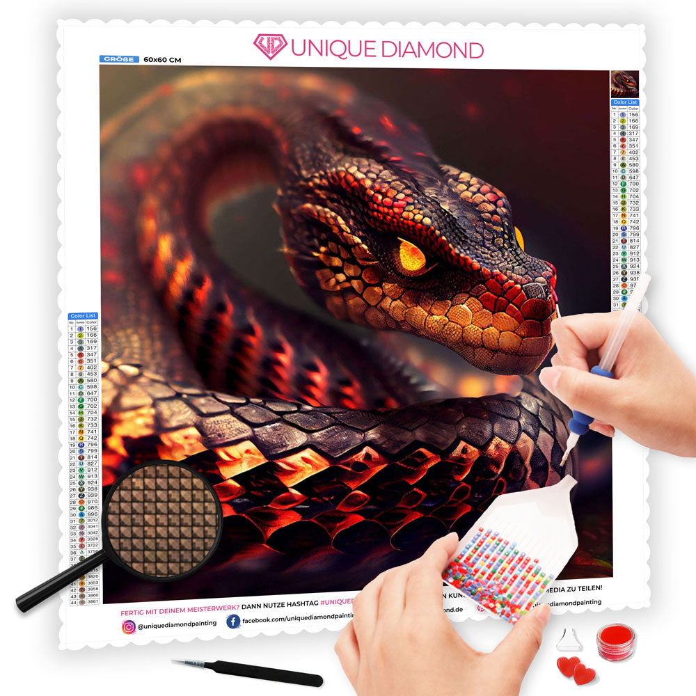 5D Diamond Painting Anakonda, Unique-Diamond