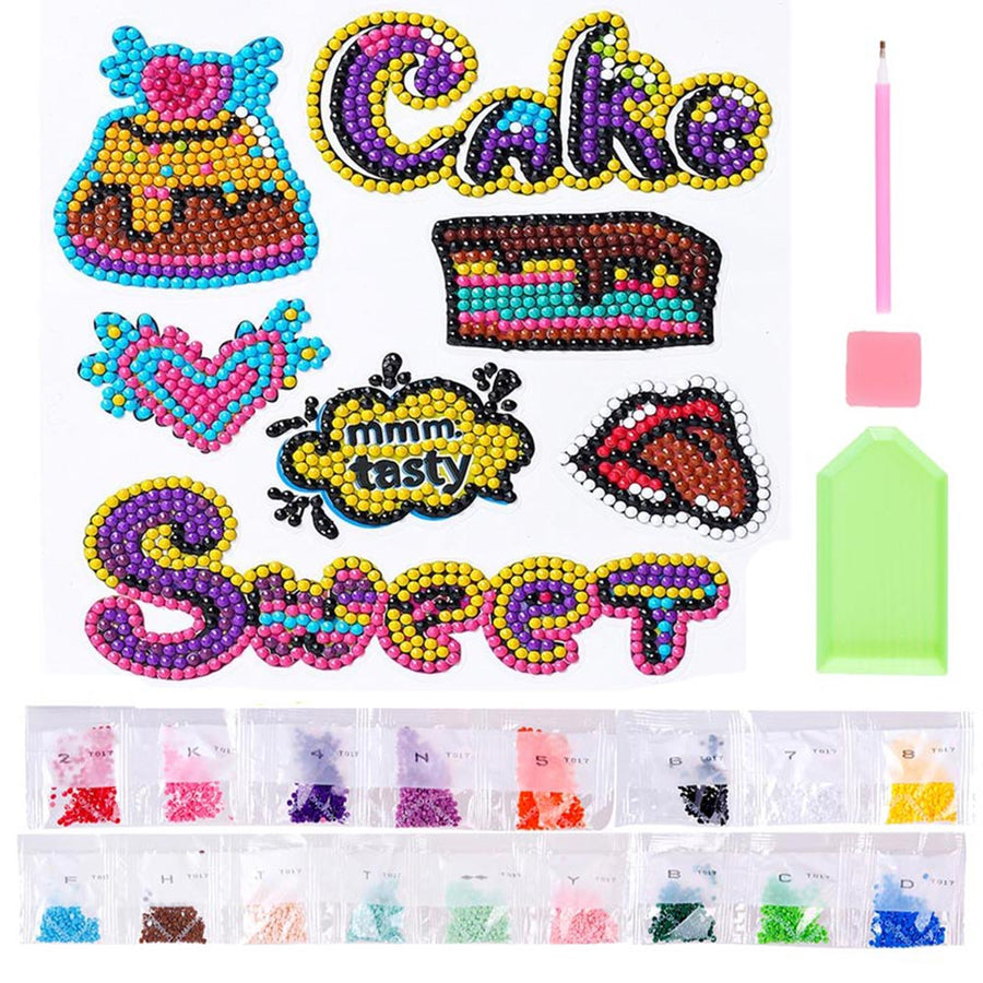 5D Diamond Painting Sticker Set Cake