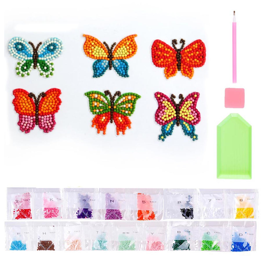 5D Diamond Painting Sticker Set Schmetterlinge für Kinder