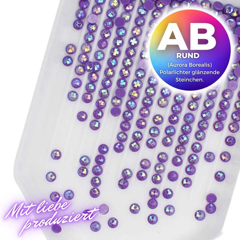 5D Diamond Painting AB Steine Lippen mit Schmetterlingen - Unique-Diamond