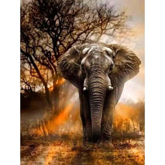 5D Diamond Painting Afrikanischer Elefant - Unique-Diamond