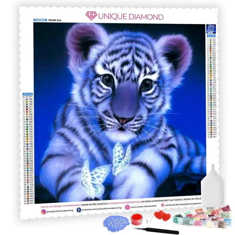 5D Diamond Painting Baby Tiger - Unique-Diamond