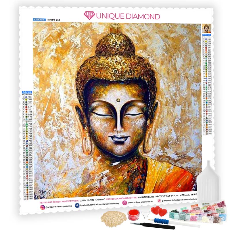 5D Diamond Painting Buddha Porträt - Unique-Diamond