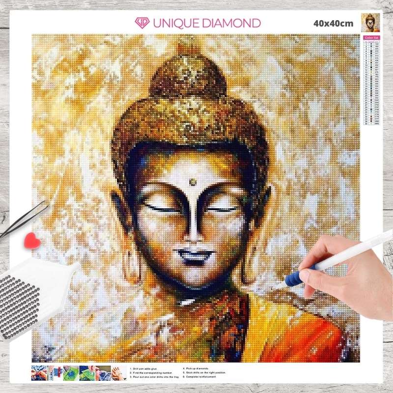 5D Diamond Painting Buddha Porträt - Unique-Diamond