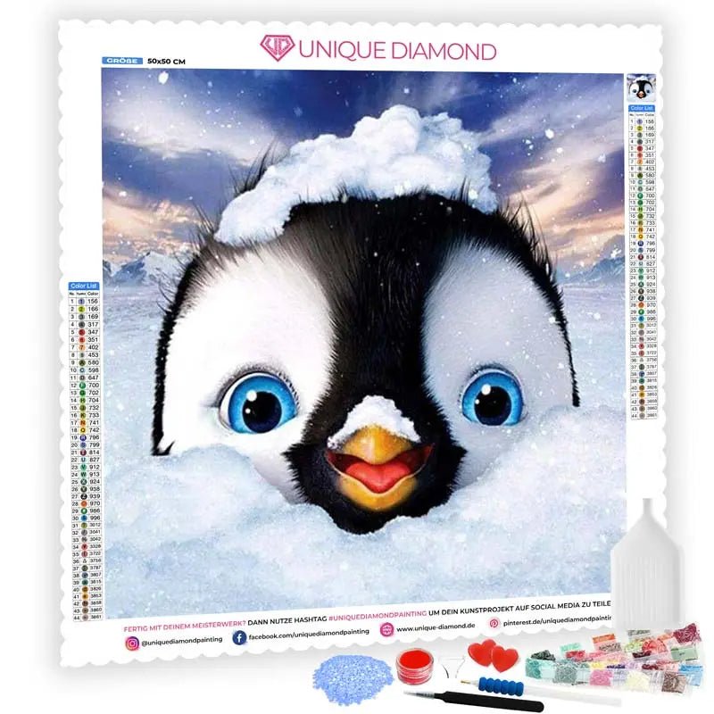 5D Diamond Painting Cartoon Pinguin - Unique-Diamond