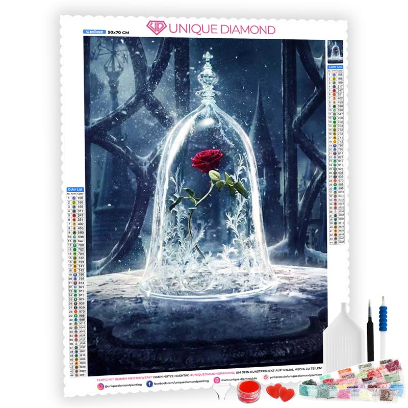 5D Diamond Painting Die Schöne und das Biest Rose - Unique-Diamond