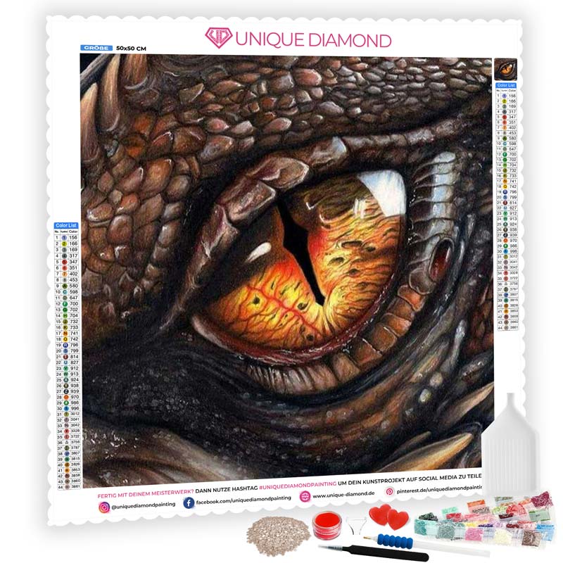 5D Diamond Painting Drachen Auge - Unique-Diamond