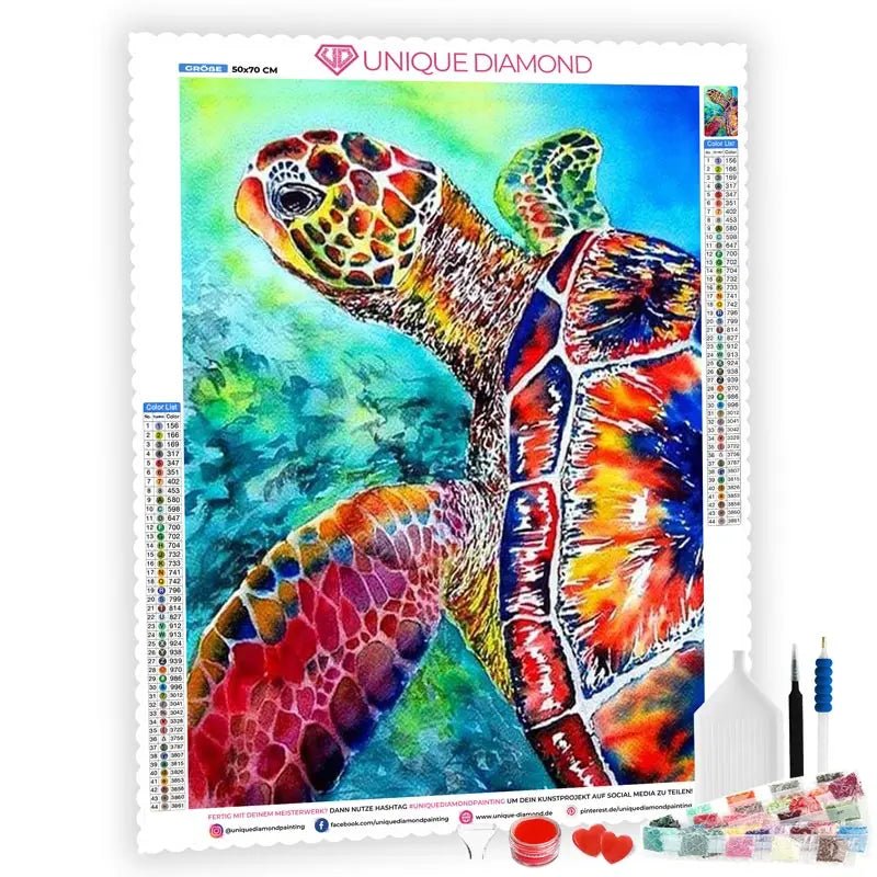 5D Diamond Painting Fantasy Schildkröte - Unique-Diamond