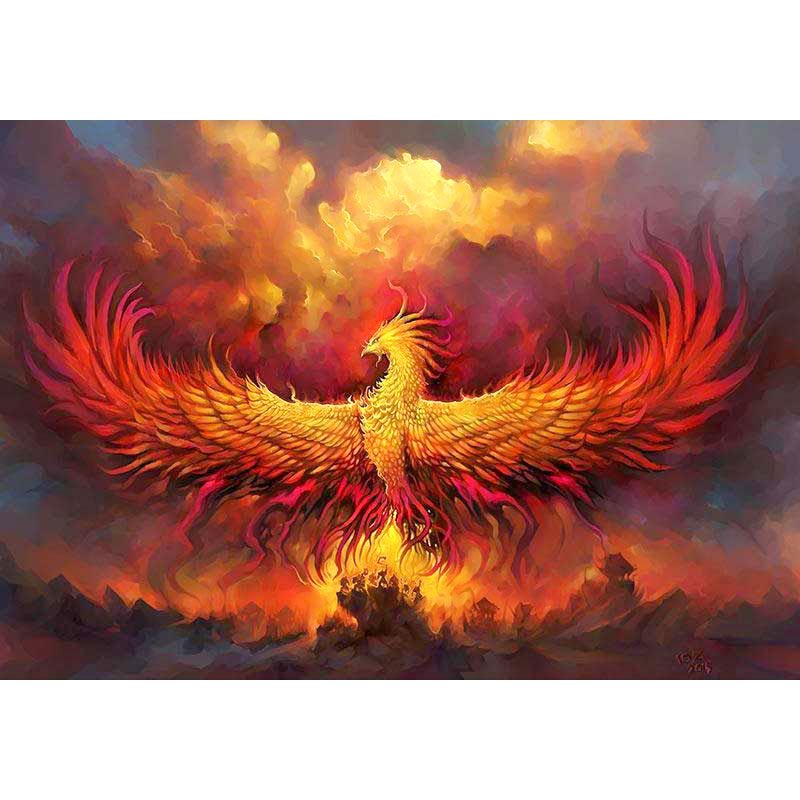 5D Diamond Painting Feuer Phoenix - Unique-Diamond