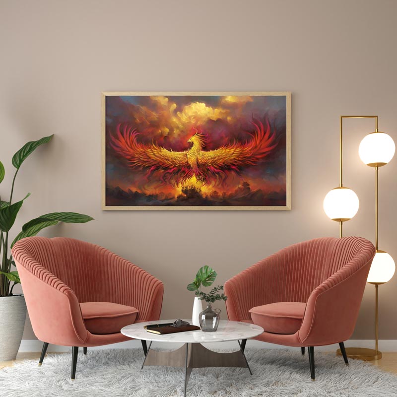 5D Diamond Painting Feuer Phoenix - Unique-Diamond