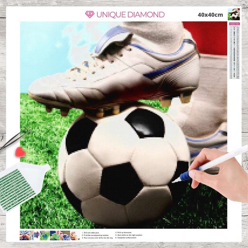 5D Diamond Painting Fußball - Unique-Diamond