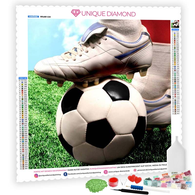 5D Diamond Painting Fußball - Unique-Diamond