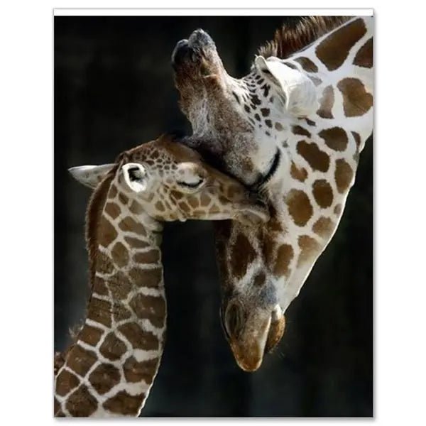 5D Diamond Painting Giraffe mit Baby - Unique-Diamond