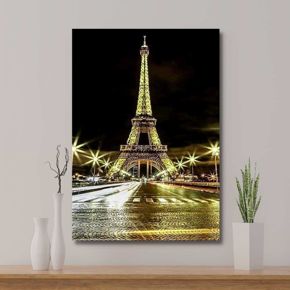 5D Diamond Painting glänzender Eiffelturm - Unique-Diamond