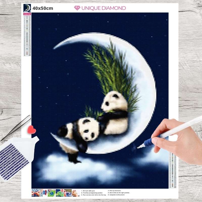 5D Diamond Painting Gute Nacht Panda - Unique-Diamond