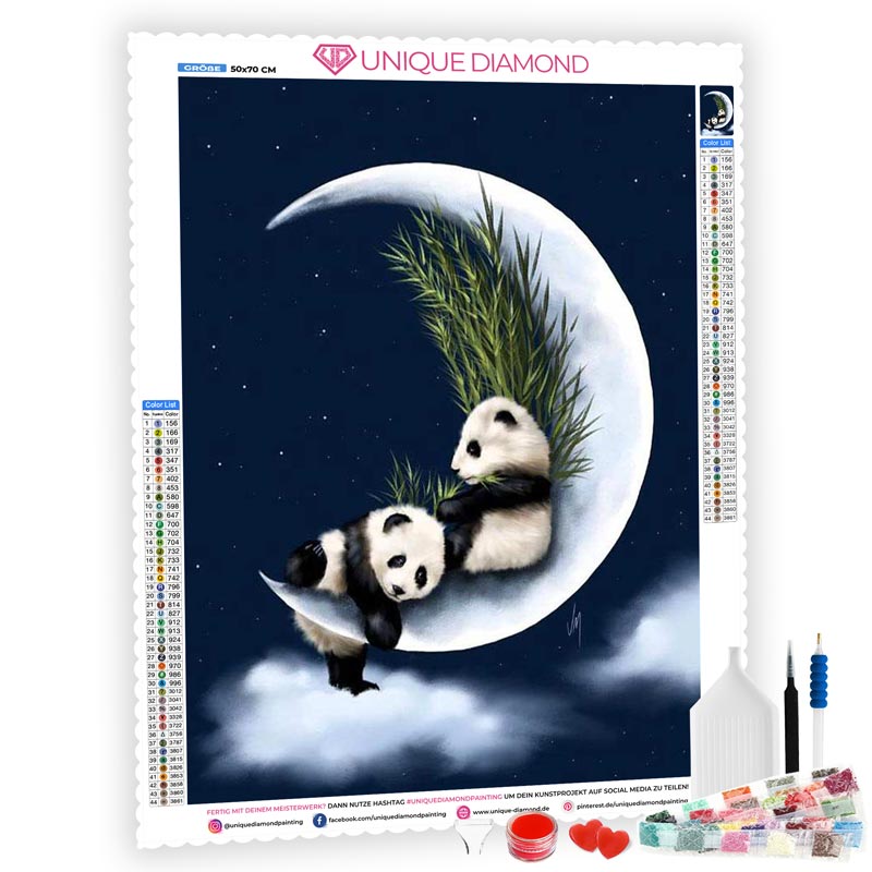 5D Diamond Painting Gute Nacht Panda - Unique-Diamond