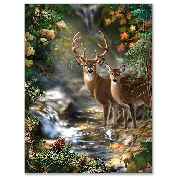 5D Diamond Painting Hirsche im Wald - Unique-Diamond