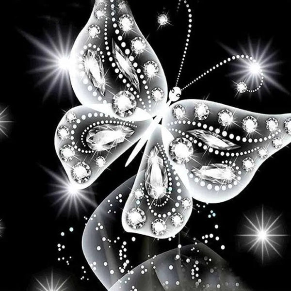 5D Diamond Painting leuchtender Schmetterling - Unique-Diamond