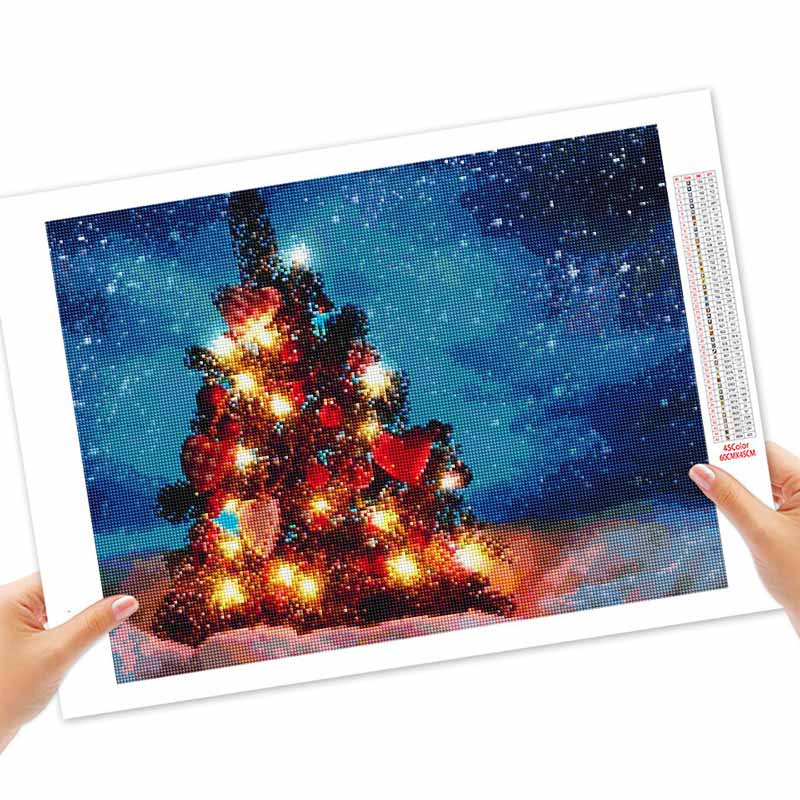 5D Diamond Painting Leuchtender Weihnachtsbaum - Unique-Diamond