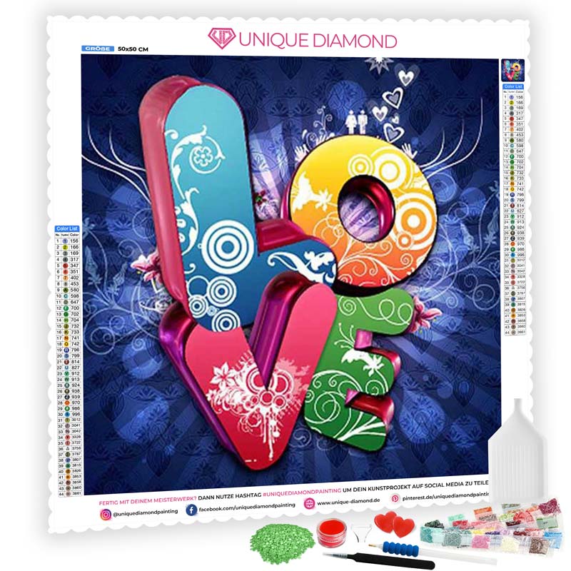 5D Diamond Painting Love Graffiti - Unique-Diamond