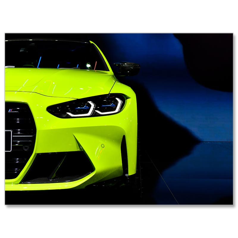 5D Diamond Painting Neongelber Sportcar - Unique-Diamond
