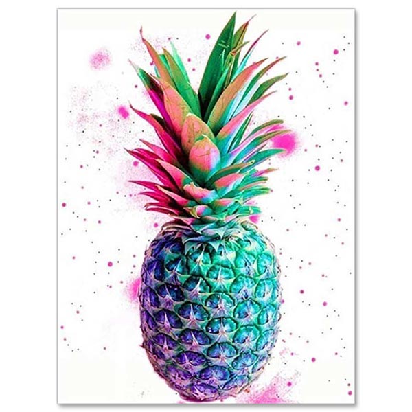 5D Diamond Painting Rosa Ananas Abstrakt - Unique-Diamond