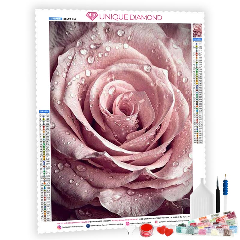 5D Diamond Painting Rosa Infinity Rose - Unique-Diamond