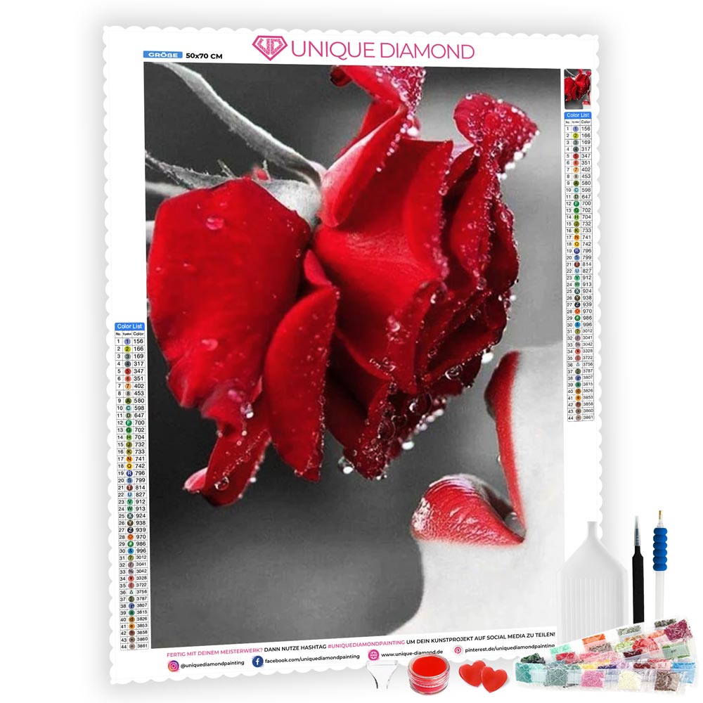 5D Diamond Painting Roses Kiss - Unique-Diamond