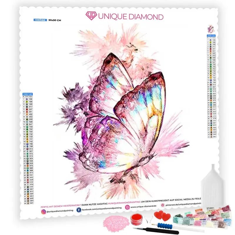 5D Diamond Painting Schmetterling - Unique-Diamond