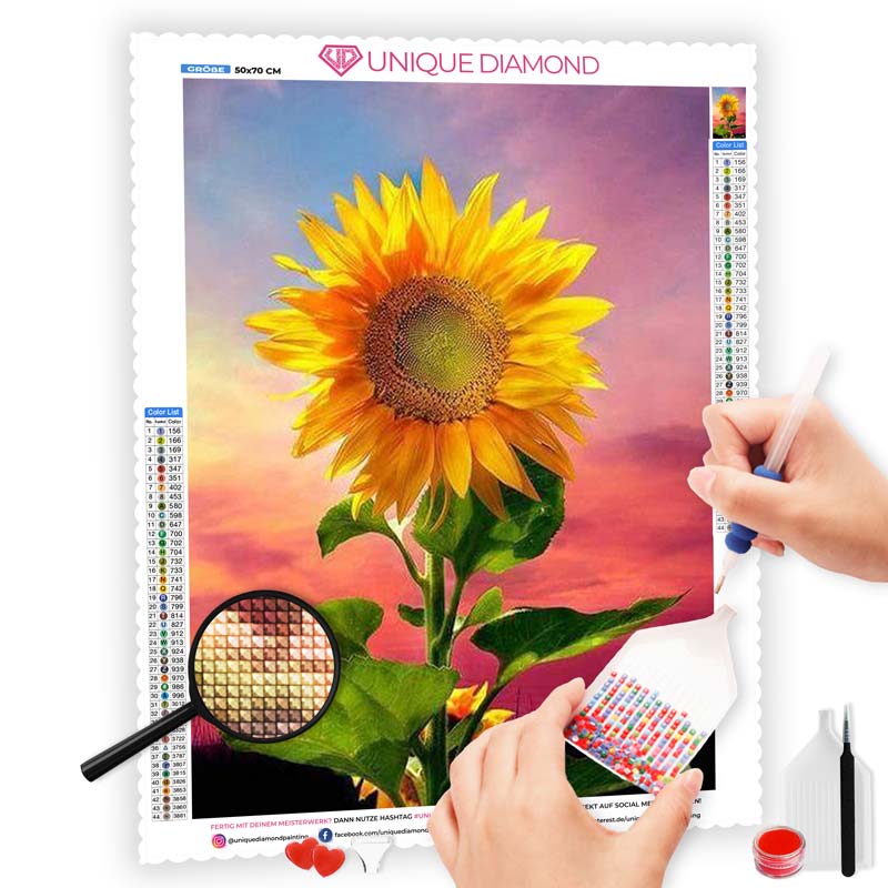 5D Diamond Painting Sonnenblume Gemälde - Unique-Diamond