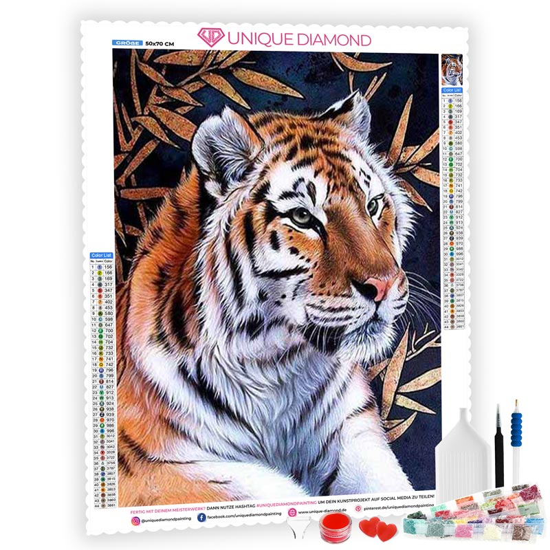 5D Diamond Painting Südchinesischer Tiger - Unique-Diamond