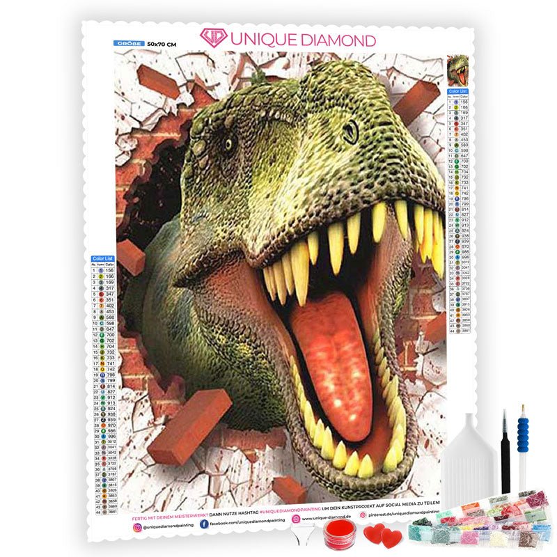 5D Diamond Painting Tyrannosaurus Rex - Unique-Diamond