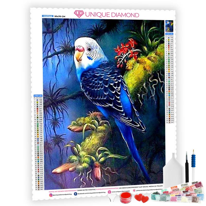 5D Diamond Painting Waldpapagei - Unique-Diamond