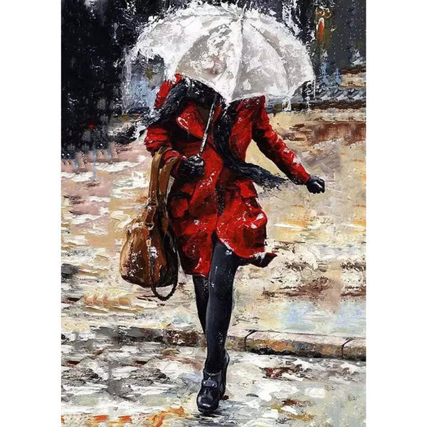 5D Diamond Painting Walk in the rain - Unique-Diamond