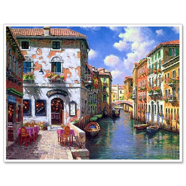 5D Diamond Painting Wasserstraße von Venedig - Unique-Diamond