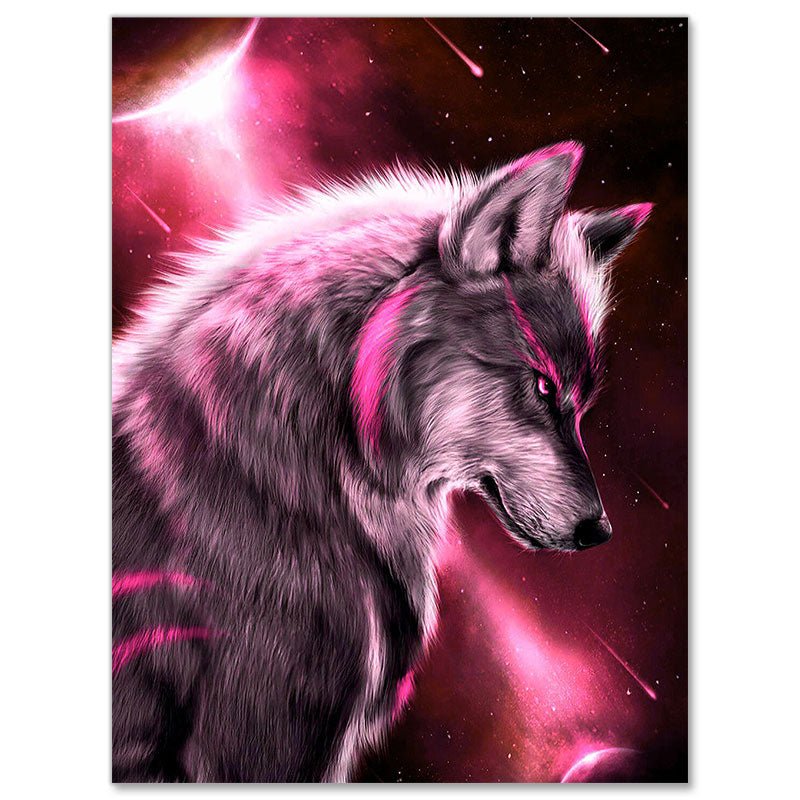 5D Diamond Painting Wolf Rot - Unique-Diamond