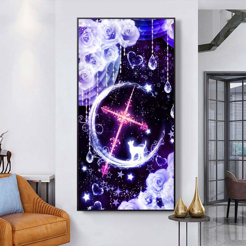 5D Diamond Painting XXL AB Rosen mit Kreuz - Unique-Diamond