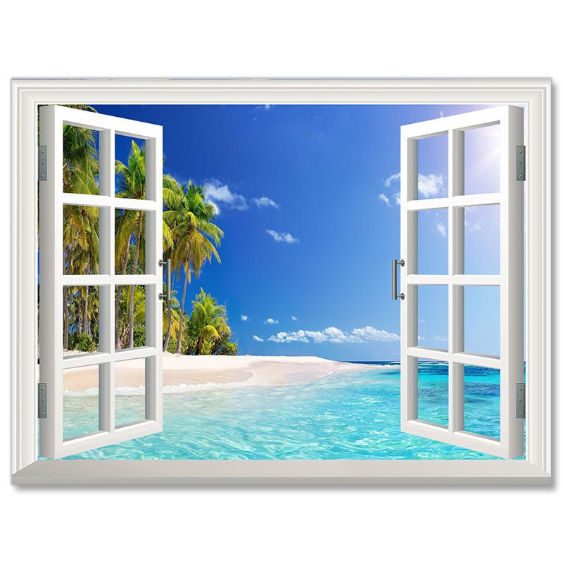 5D Diamond Painting XXL Fenster mit blick auf Meer - Unique-Diamond