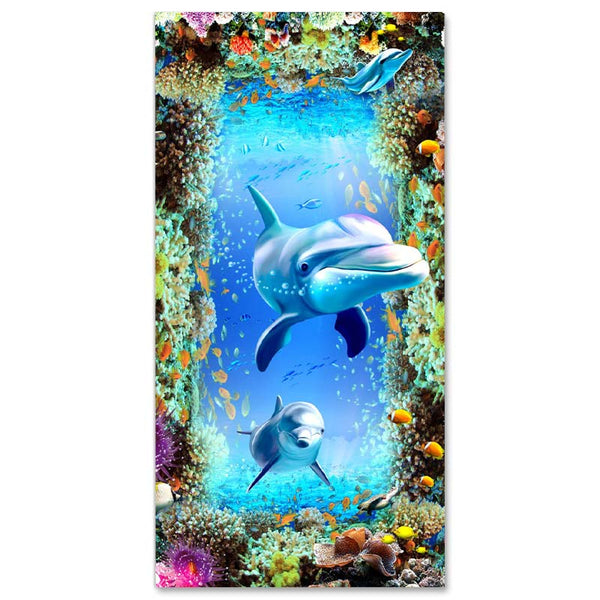 5D Diamond Painting XXL Unterwasser Delfine - Unique-Diamond