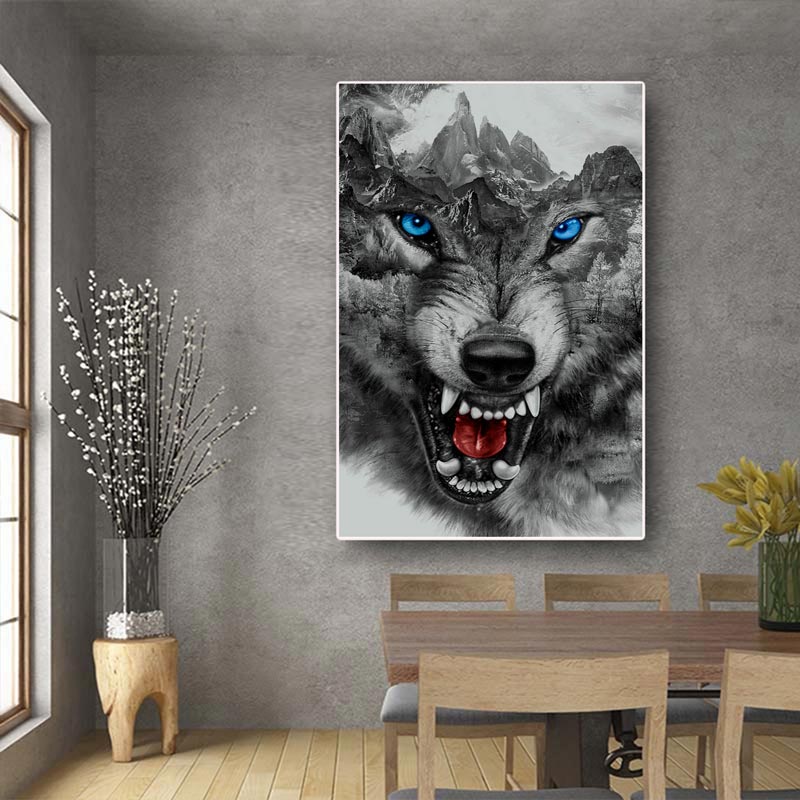 5D Diamond Painting XXL Wolf Gebirge - Unique-Diamond