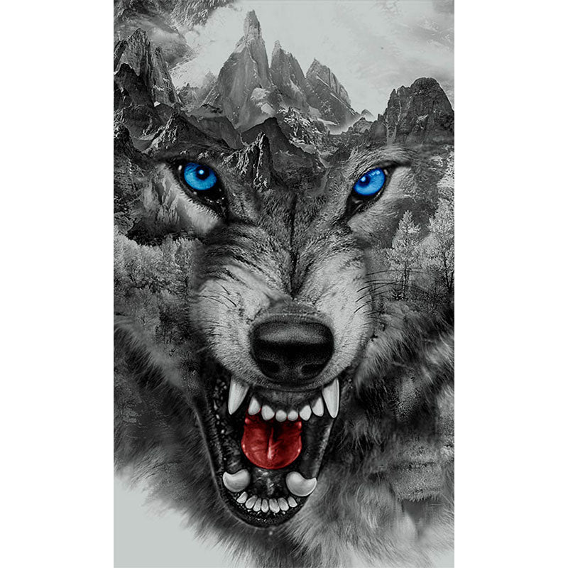 5D Diamond Painting XXL Wolf Gebirge - Unique-Diamond