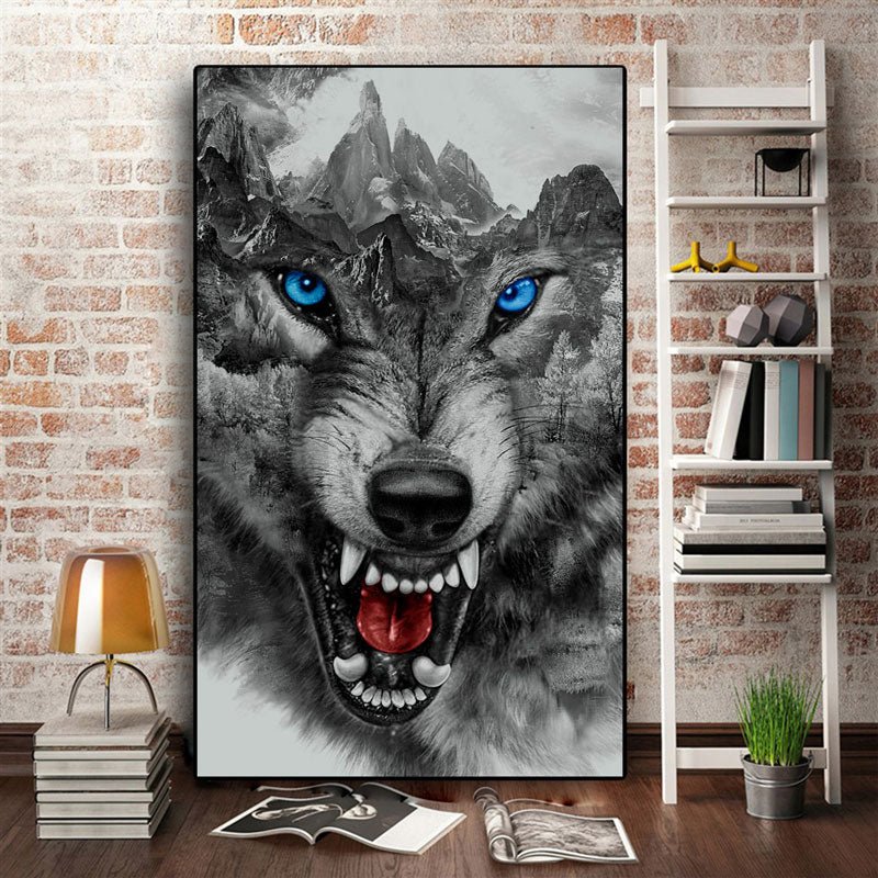 5D Diamond Painting XXL Wolf Gebirge - Unique-Diamond