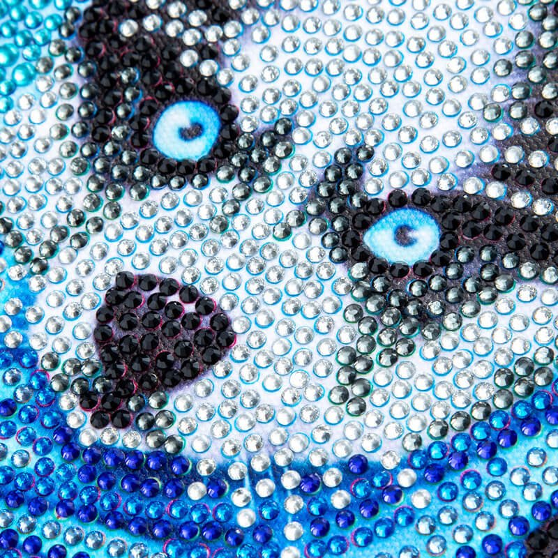 5D Kinder Diamond Painting Husky mit Bilderrahmen - Unique-Diamond