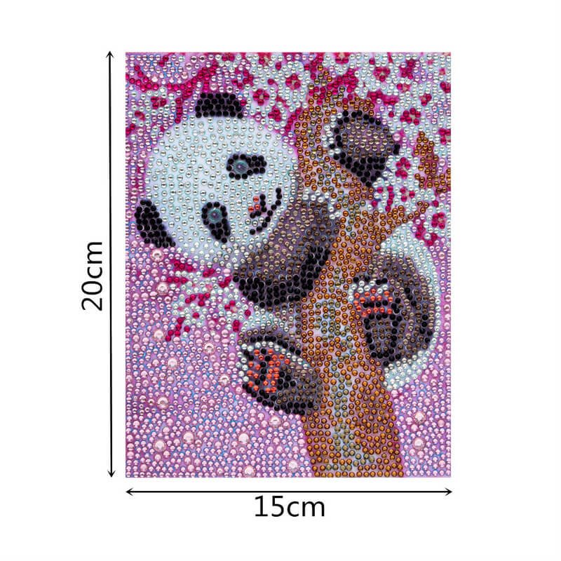 5D Kinder Diamond Painting Panda mit Bilderrahmen - Unique-Diamond